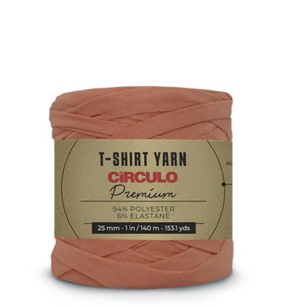 CIRCULO Premium T-Shirt Yarn - Soft, Lightweight, Seamless, Knot-Free. Easy-to-Use. Fettuccini Zpagetti, T Shirt Yarn for Crocheting & Knitting 140m/270g