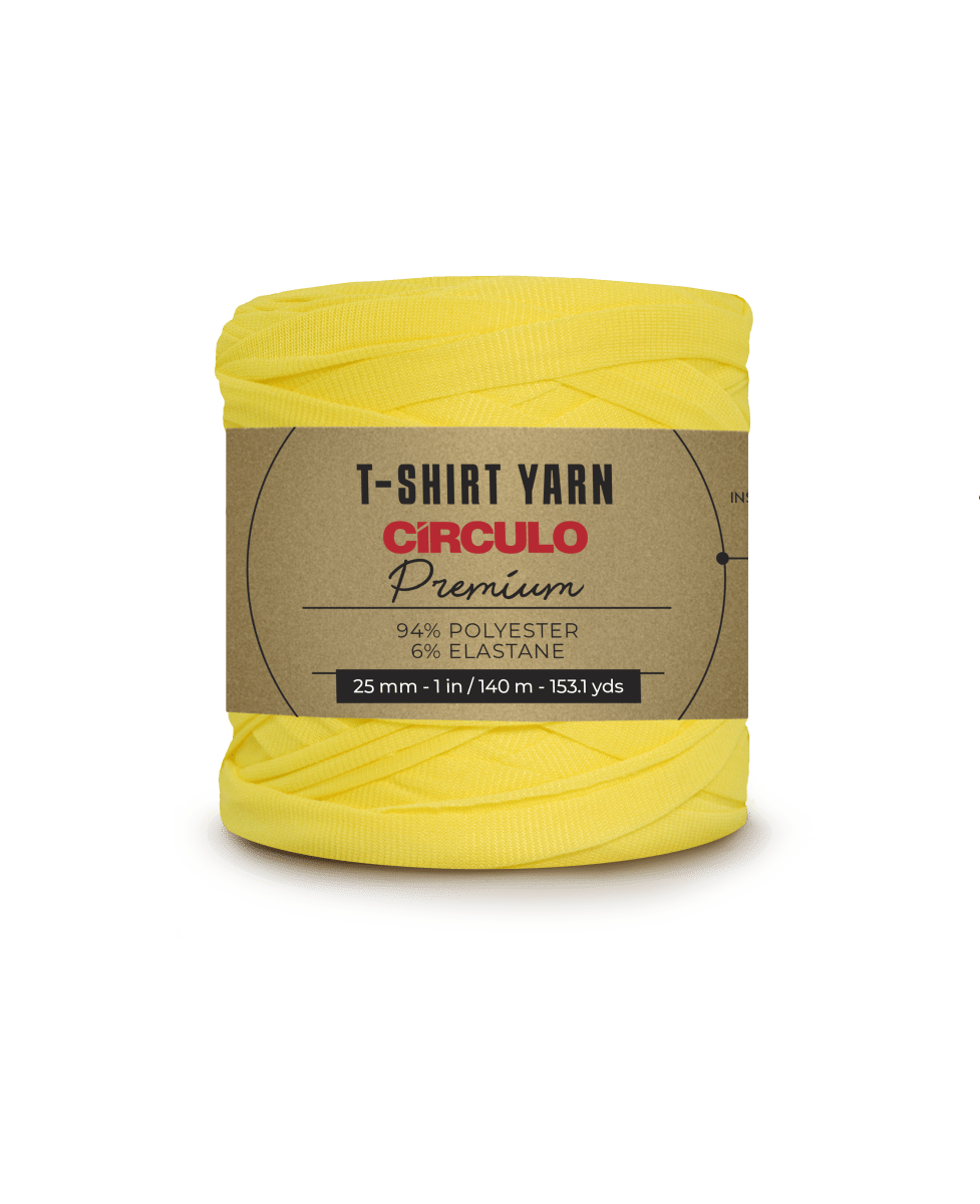 CIRCULO Premium T-Shirt Yarn - Soft, Lightweight, Seamless, Knot-Free. Easy-to-Use. Fettuccini Zpagetti, T Shirt Yarn for Crocheting & Knitting 140m/270g