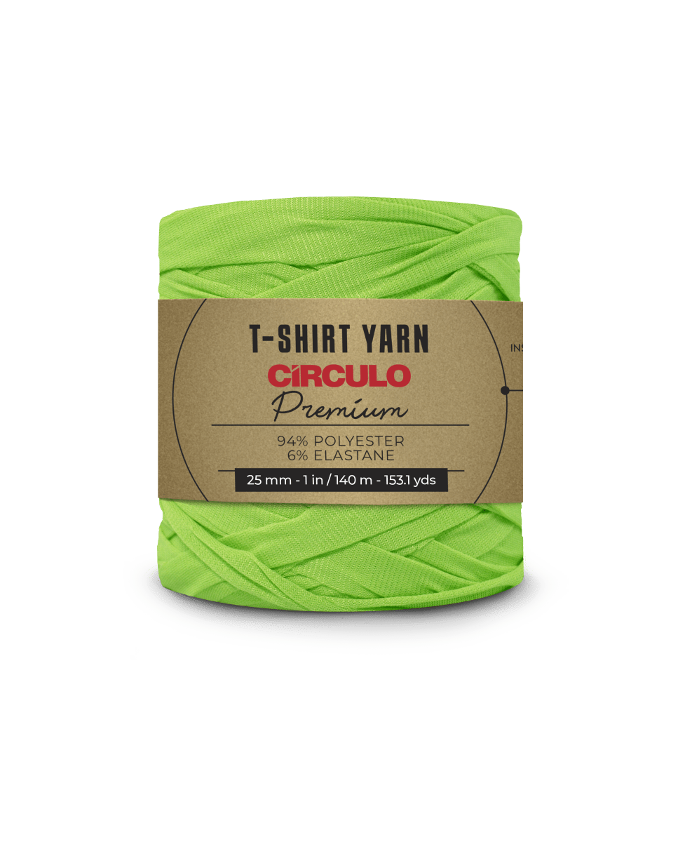 CIRCULO Premium T-Shirt Yarn - Soft, Lightweight, Seamless, Knot-Free. Easy-to-Use. Fettuccini Zpagetti, T Shirt Yarn for Crocheting & Knitting 140m/270g