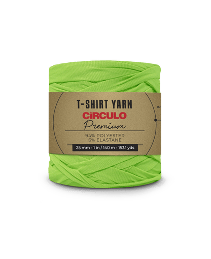 CIRCULO Premium T-Shirt Yarn - Soft, Lightweight, Seamless, Knot-Free. Easy-to-Use. Fettuccini Zpagetti, T Shirt Yarn for Crocheting & Knitting 140m/270g