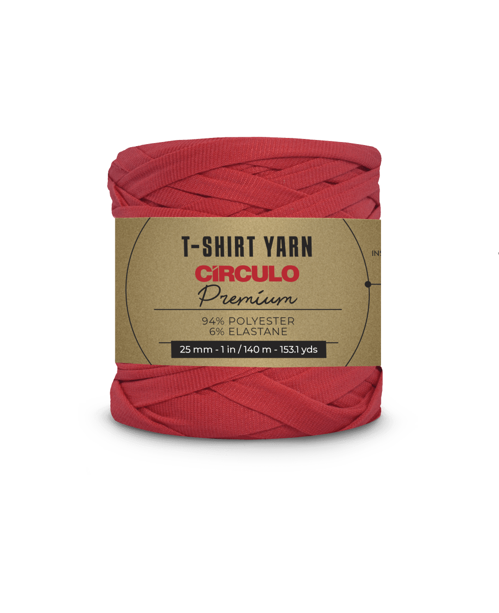 CIRCULO Premium T-Shirt Yarn - Soft, Lightweight, Seamless, Knot-Free. Easy-to-Use. Fettuccini Zpagetti, T Shirt Yarn for Crocheting & Knitting 140m/270g