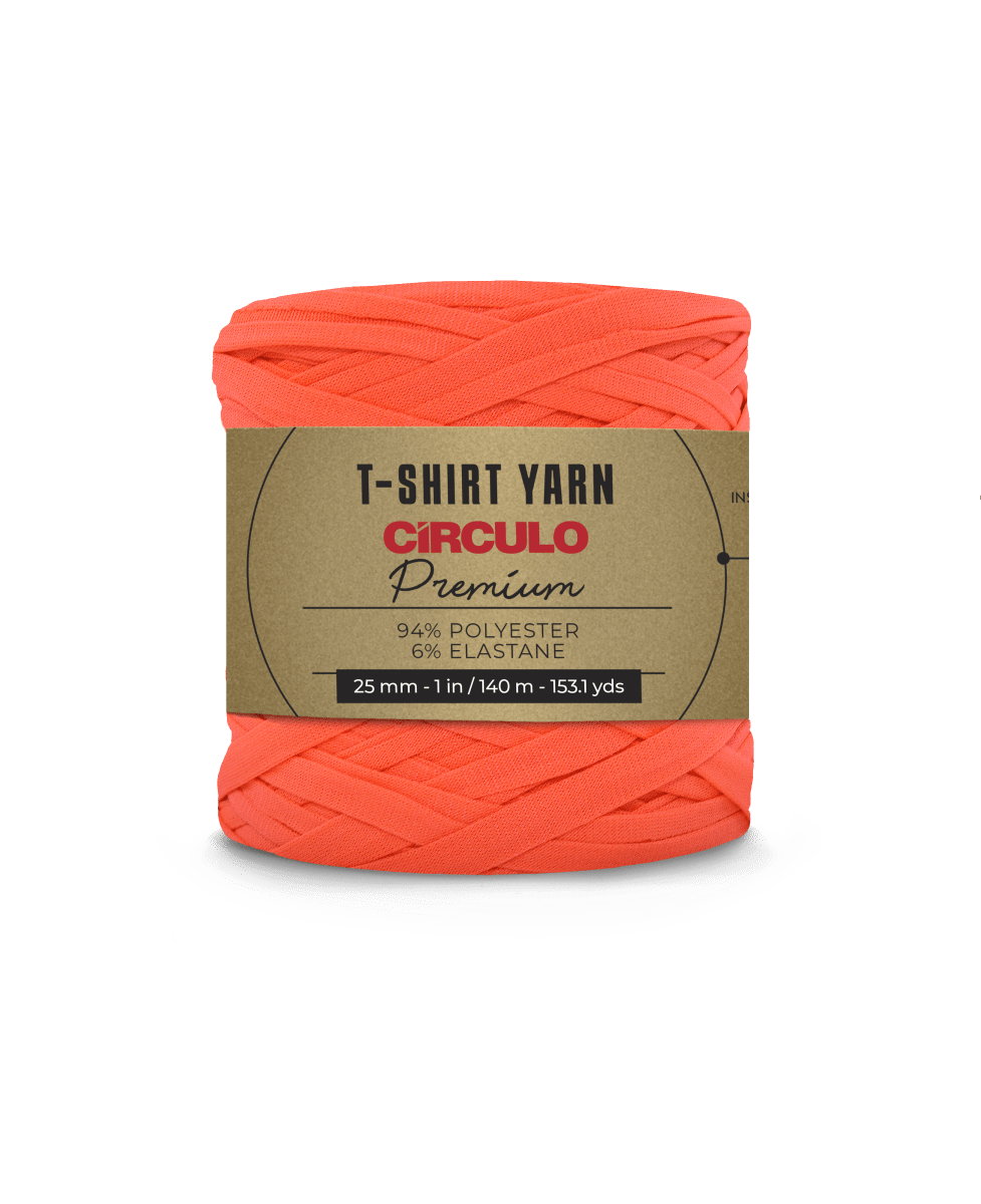 CIRCULO Premium T-Shirt Yarn - Soft, Lightweight, Seamless, Knot-Free. Easy-to-Use. Fettuccini Zpagetti, T Shirt Yarn for Crocheting & Knitting 140m/270g