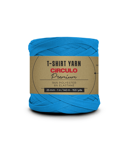 CIRCULO Premium T-Shirt Yarn - Soft, Lightweight, Seamless, Knot-Free. Easy-to-Use. Fettuccini Zpagetti, T Shirt Yarn for Crocheting & Knitting 140m/270g