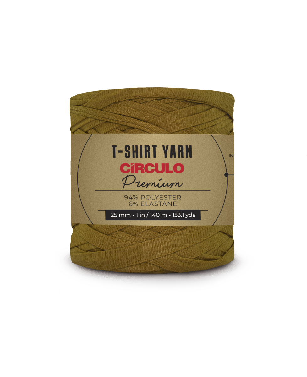 CIRCULO Premium T-Shirt Yarn - Soft, Lightweight, Seamless, Knot-Free. Easy-to-Use. Fettuccini Zpagetti, T Shirt Yarn for Crocheting & Knitting 140m/270g
