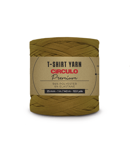 CIRCULO Premium T-Shirt Yarn - Soft, Lightweight, Seamless, Knot-Free. Easy-to-Use. Fettuccini Zpagetti, T Shirt Yarn for Crocheting & Knitting 140m/270g