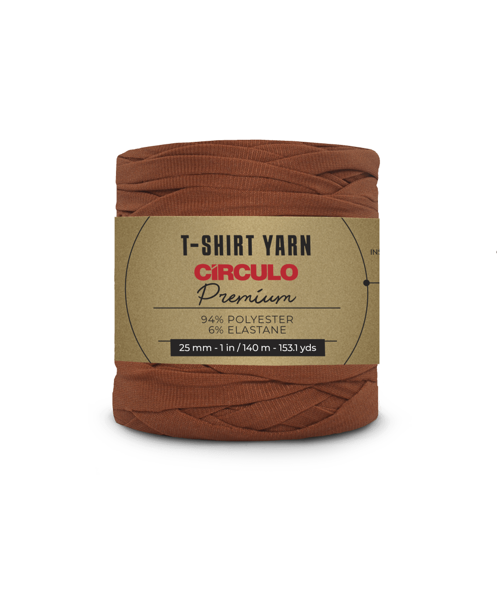 CIRCULO Premium T-Shirt Yarn - Soft, Lightweight, Seamless, Knot-Free. Easy-to-Use. Fettuccini Zpagetti, T Shirt Yarn for Crocheting & Knitting 140m/270g