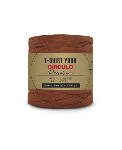 CIRCULO Premium T-Shirt Yarn - Soft, Lightweight, Seamless, Knot-Free. Easy-to-Use. Fettuccini Zpagetti, T Shirt Yarn for Crocheting & Knitting 140m/270g