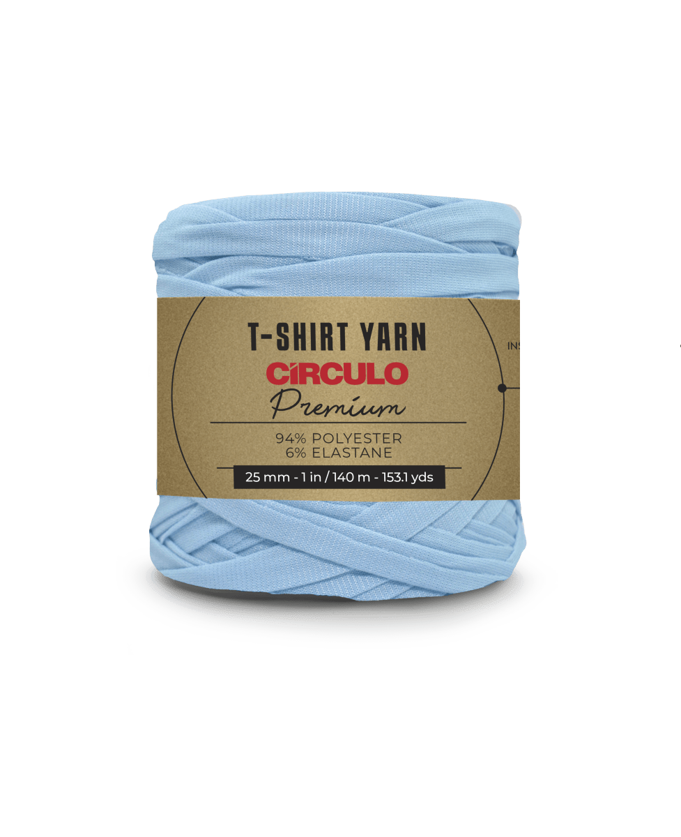 CIRCULO Premium T-Shirt Yarn - Soft, Lightweight, Seamless, Knot-Free. Easy-to-Use. Fettuccini Zpagetti, T Shirt Yarn for Crocheting & Knitting 140m/270g