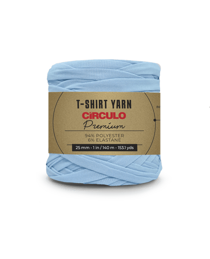 CIRCULO Premium T-Shirt Yarn - Soft, Lightweight, Seamless, Knot-Free. Easy-to-Use. Fettuccini Zpagetti, T Shirt Yarn for Crocheting & Knitting 140m/270g