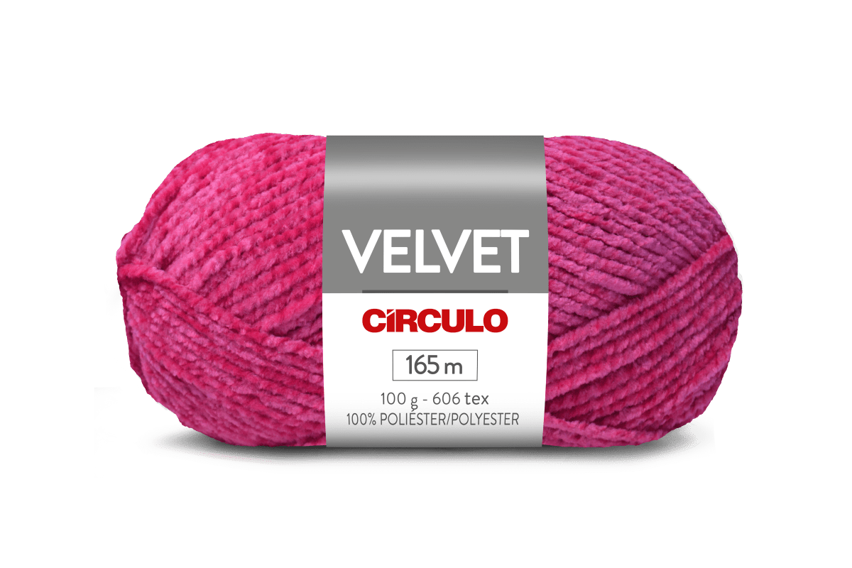 Círculo Velvet – 100% Polyester Chenille Yarn (165 m / 100 g)