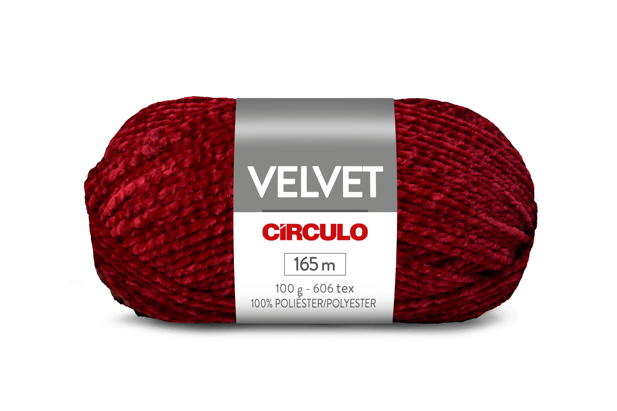 Círculo Velvet – 100% Polyester Chenille Yarn (165 m / 100 g)