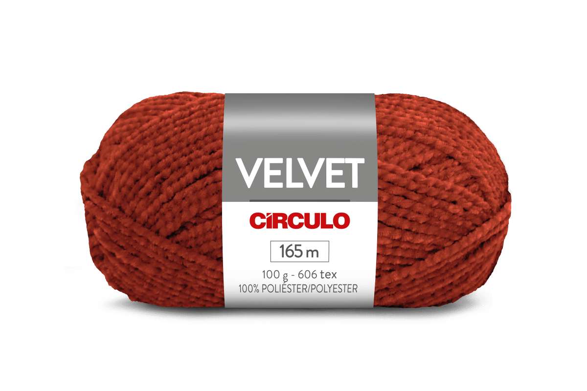 Círculo Velvet – 100% Polyester Chenille Yarn (165 m / 100 g)