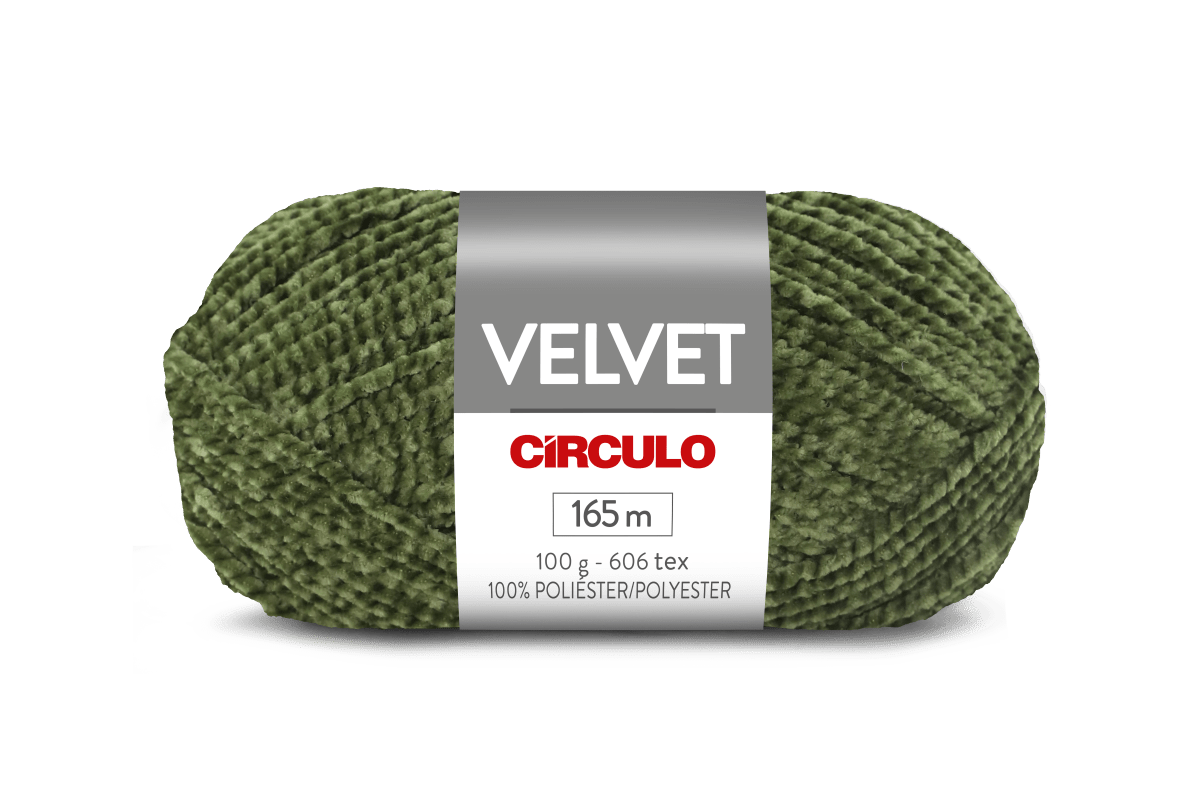 Círculo Velvet – 100% Polyester Chenille Yarn (165 m / 100 g)