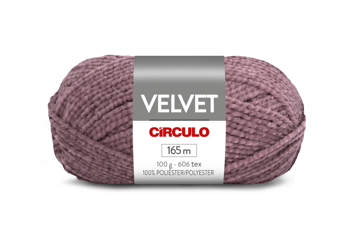 Círculo Velvet – 100% Polyester Chenille Yarn (165 m / 100 g)