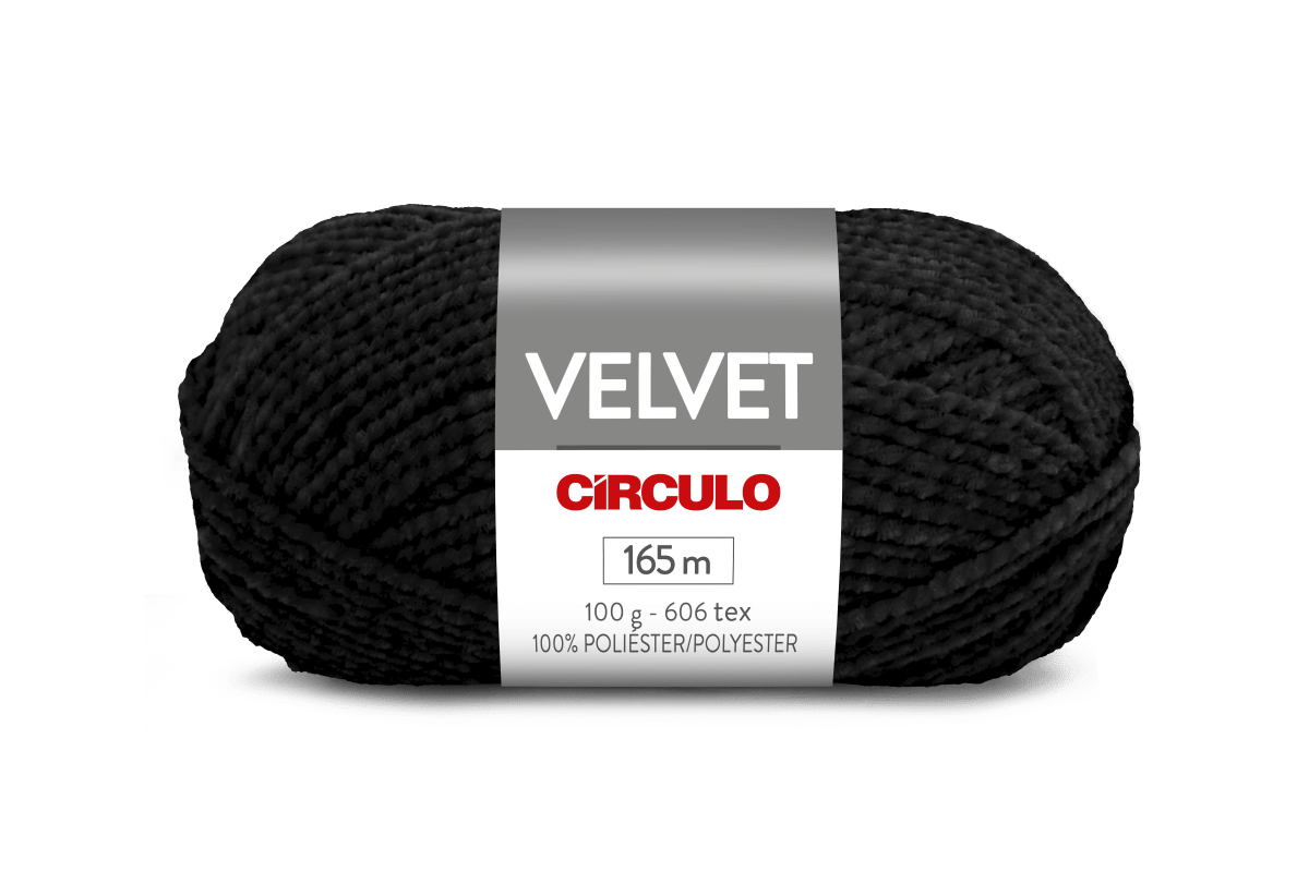 Círculo Velvet – 100% Polyester Chenille Yarn (165 m / 100 g)