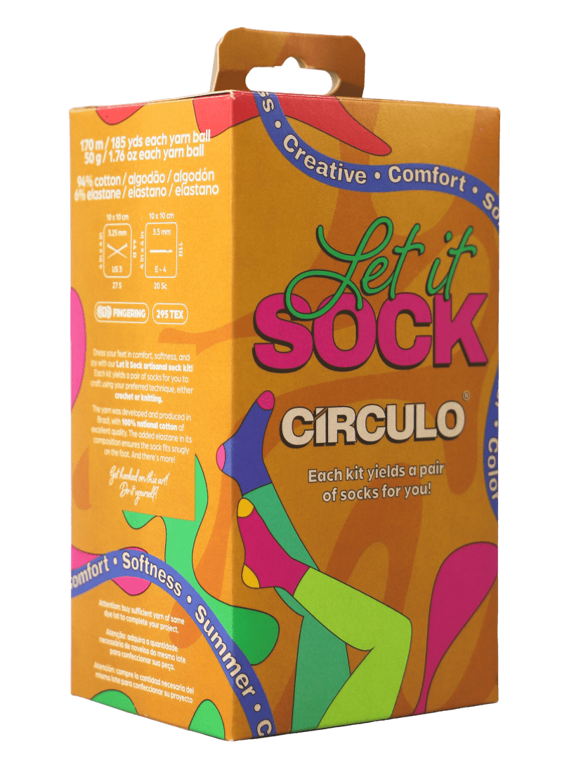 Let It Sock! - Circulo Sock Yarn Kit (94% Brazilian Cotton, 6% Elastane)