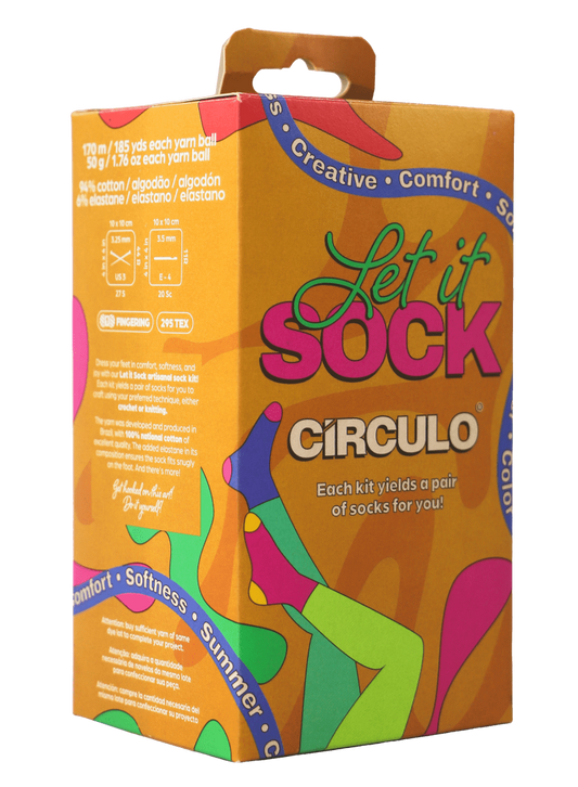 Let It Sock! - Circulo Sock Yarn Kit (94% Brazilian Cotton, 6% Elastane)