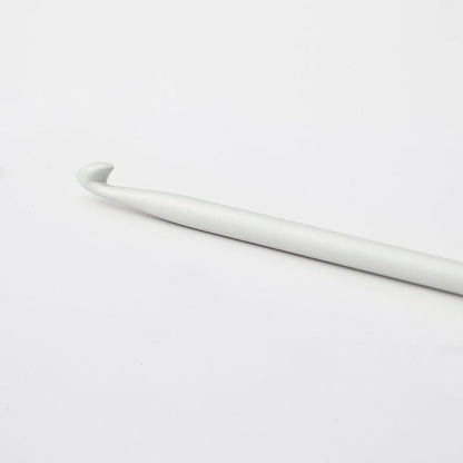 Sleek KnitPro Grey Hook with black accent.