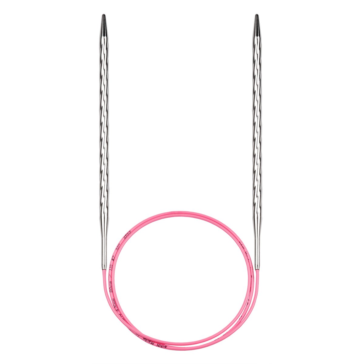 Unicorn Addi Circular Knitting Needles – Brass Tips with Pink Cable